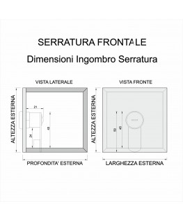 E-1036 TEC-X - Personalizzabile - Teca espositiva in plexiglass da parete con sportello e cerniere frontali e chiusura con se...