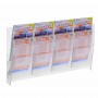 Transparent plexiglass wall-mounted display for betting slips and scratch cards