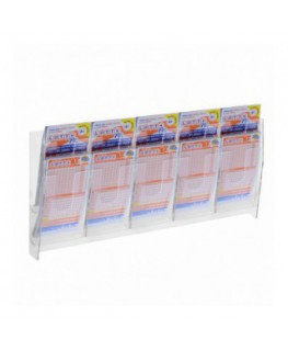 E-483 - Espositore porta schedine e gratta e vinci da parete in plexiglass trasparente
