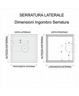 E-1161 TEC-X - Personalizzabile - Teca espositiva da banco con base opal illuminata a led e parte superiore in plexiglass tra...
