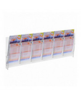 E-484 - Espositore porta schedine e gratta e vinci da parete in plexiglass trasparente