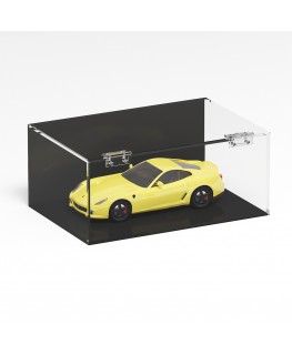 E-1254 TEC-X - PERSONALIZZABILE Teca espositiva in plexiglass trasparente da banco 5 lati chiusi con sportello frontale con c...