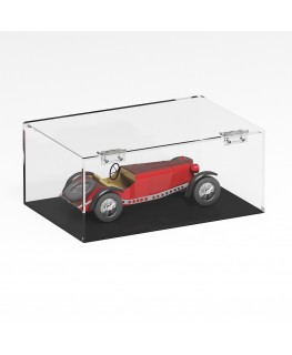 E-1256 TEC-X - PERSONALIZZABILE Teca espositiva in plexiglass trasparente da banco 5 lati chiusi con sportello frontale con c...