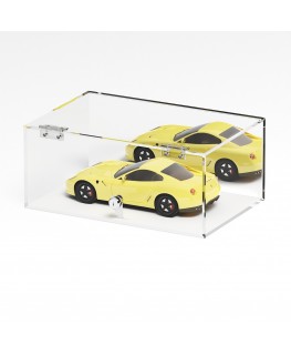 E-1266 TEC-X - PERSONALIZZABILE Teca espositiva in plexiglass trasparente da banco 5 lati chiusi con sportello frontale con c...