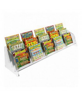 E-489 - Espositore gratta e vinci da banco in plexiglass trasparente