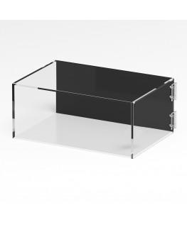 E-1280 TEC-X - PERSONALIZZABILE Teca espositiva in plexiglass trasparente da banco 5 lati chiusi con sportello laterale con c...
