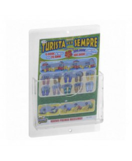 Espositore Da Parete Per Gratta E Vinci E Schedine | Plexiglass Trasparente 20 Tasche | 57x68 Cm | Per Tabaccherie E Bar
