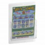 Transparent plexiglass wall-mounted display for betting slips and scratch cards