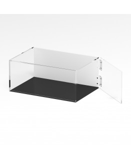 E-1283 TEC-X - PERSONALIZZABILE Teca espositiva in plexiglass trasparente da banco 5 lati chiusi con sportello laterale con c...