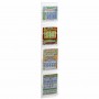 Transparent plexiglass wall-mounted display for betting slips and scratch cards