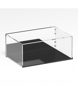 E-1285 TEC-X - PERSONALIZZABILE Teca espositiva in plexiglass trasparente da banco 5 lati chiusi con sportello laterale con c...