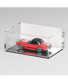 E-1287 TEC-X - PERSONALIZZABILE Teca espositiva in plexiglass trasparente da banco 5 lati chiusi con sportello laterale con c...
