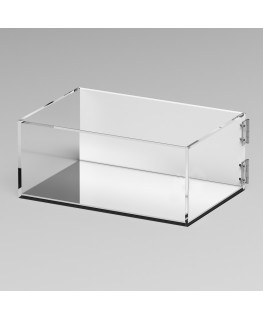 E-1287 TEC-X - PERSONALIZZABILE Teca espositiva in plexiglass trasparente da banco 5 lati chiusi con sportello laterale con c...