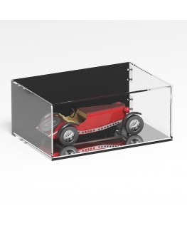 E-1288 TEC-X - PERSONALIZZABILE Teca espositiva in plexiglass trasparente da banco 5 lati chiusi con sportello laterale con c...