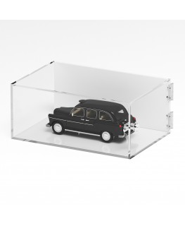 E-1290 TEC-X - PERSONALIZZABILE Teca espositiva in plexiglass trasparente da banco 5 lati chiusi con sportello laterale con c...