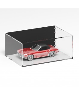 E-1291 TEC-X - PERSONALIZZABILE Teca espositiva in plexiglass trasparente da banco 5 lati chiusi con sportello laterale con c...