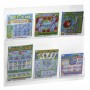 Expositor de pared de plexiglás transparente para boletos de apuestas y tarjetas rasca y gana