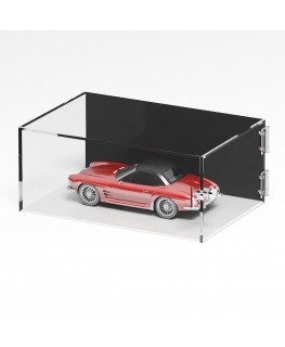 E-1295 TEC-X - PERSONALIZZABILE Teca espositiva in plexiglass trasparente da banco 5 lati chiusi con sportello laterale con c...