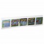 Transparent plexiglass wall-mounted display for betting slips and scratch cards