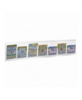 E-493 - Espositore schedine e gratta e vinci da parete in plexiglass trasparente
