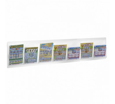 E-493 - Espositore schedine e gratta e vinci da parete in plexiglass trasparente