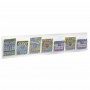 Transparent plexiglass wall-mounted display for betting slips and scratch cards