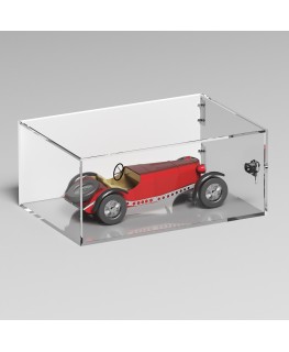 E-1305 TEC-X - PERSONALIZZABILE Teca espositiva in plexiglass trasparente da banco 5 lati chiusi con sportello laterale con c...