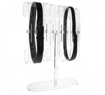 E-297 - Porta cintura regolabile in plexiglass trasparente a 8 postazioni