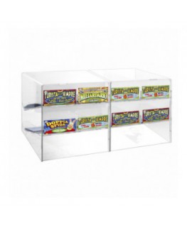 E-496 - Espositore gratta e vinci da banco in plexiglass trasparente