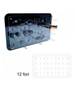 E-327 - Porta occhiali in plexiglass trasparente verticali