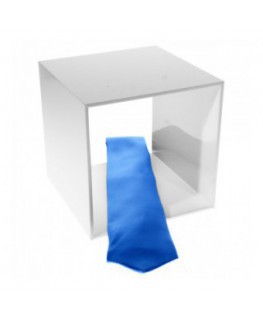 E-331 - Cubo espositore in plexiglass bianco 4 lati chiusi - Spessore 5 mm.