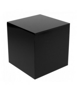 E-334 CUB-A - Cubo espositore in plexiglass nero 5 lati chiusi - Spessore 5 mm - 20x20x20 cm