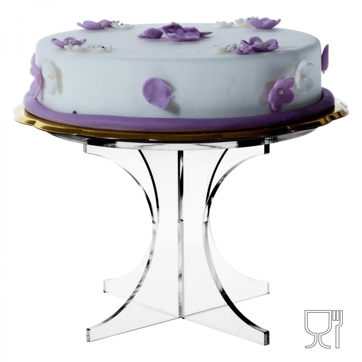 E-345 - Alzate portatorta o dolci in plexiglass trasparente