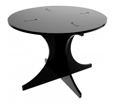 E-378 PTO-B - Alzate multiuso in plexiglass nero - Spessore 5 mm - Altezza 15 cm