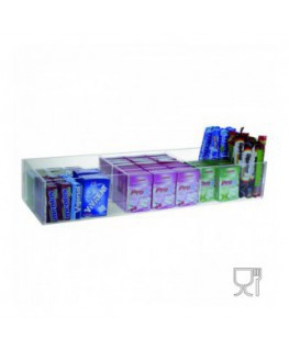 E-394 - Espositore in plexiglass trasparente da banco per caramelle e oggetti vari