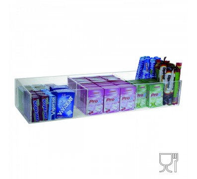 E-394 PCR-B - Espositore in plexiglass trasparente da banco per caramelle e oggetti vari a 6 scomparti