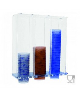 E-379 - Porta coppette in plexiglass trasparente da parete