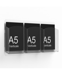 E-403 - Porta depliant da parete - Tasca per depliant formato A5