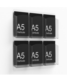 E-403 - Porta depliant da parete - Tasca per depliant formato A5