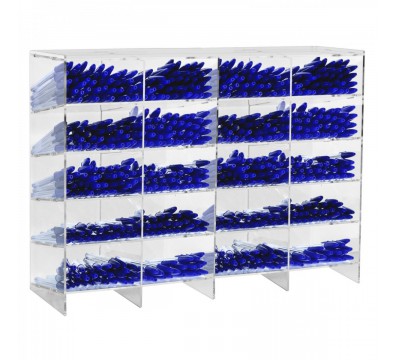 E-410 - Porta penne da banco in plexiglass trasparente