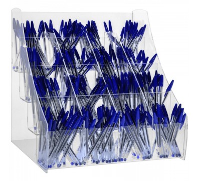 E-411 - Porta penne da banco in plexiglass trasparente