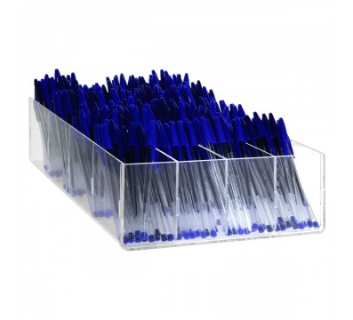 E-412 - Porta penne da banco in plexiglass trasparente
