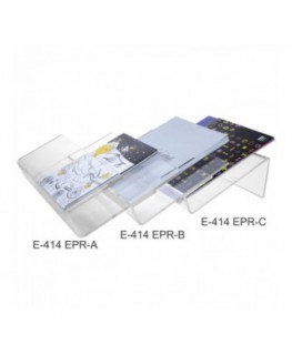 E-414 EPR - Espositore da banco in plexiglass trasparente porta riviste e quotidiani modulare - Completo di tre elementi A+B+C