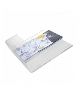 E-414 - Espositore da banco in plexiglass trasparente porta riviste e quotidiani modulare