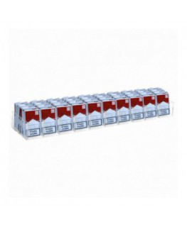 E-419 VPT-L - Espositore in plexiglass trasparente da banco per buste di trinciato o caramelle a 10 scomparti