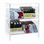 Displayständer für Feuerzeuge/Tabakhalter aus transparentem Plexiglas mit schrägem Regal
