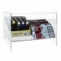 Displayständer für Feuerzeuge/Tabakhalter aus transparentem Plexiglas mit schrägem Regal