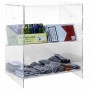Transparent Plexiglass Lighter/Tobacco Holder Display Stand with Inclined Shelf