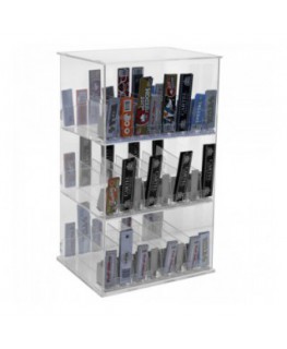 E-426 VPT-B - Espositore in plexiglass trasparente porta cartine a 3 ripiani - L 25 x P 20 cm.