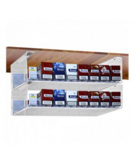 E-431 PSS-B - Espositore in plexiglass trasparente da soffitto porta sigarette da 20 a 16 postazioni